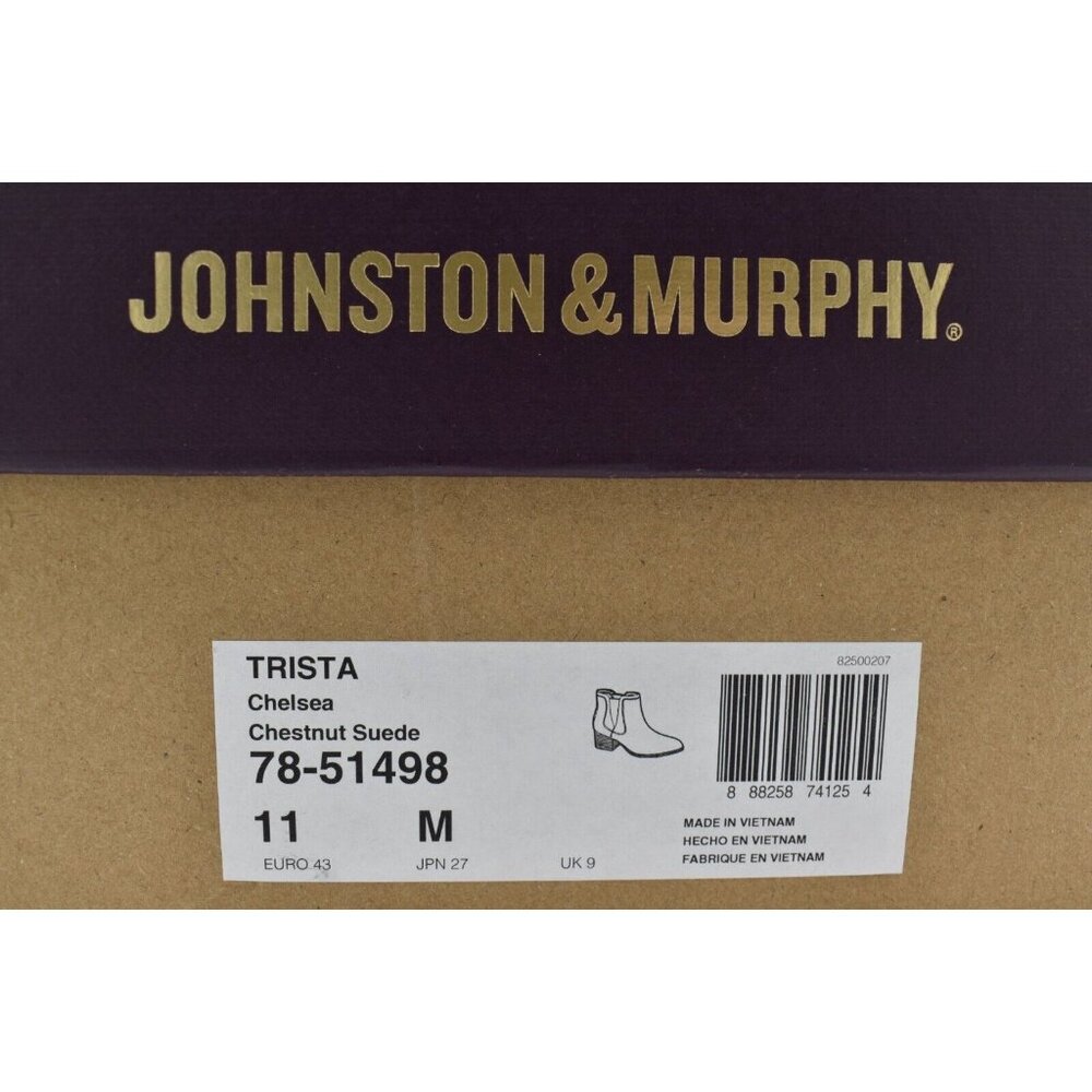 Johnston & Murphy Womens Size 11‎ Trista Chestnut Suede Chelsea Booties Boots - Picture 10 of 10